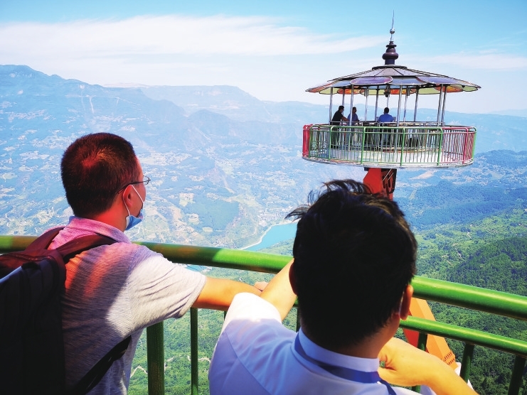 考察团到白马山旅游度假区实地考察