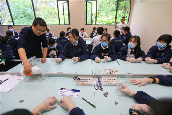 通过实验学习溶洞形成原理